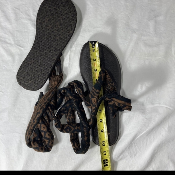 Sanuk Slinged Up Ankle Wrap Sandals Yoga - Picture 3 of 7